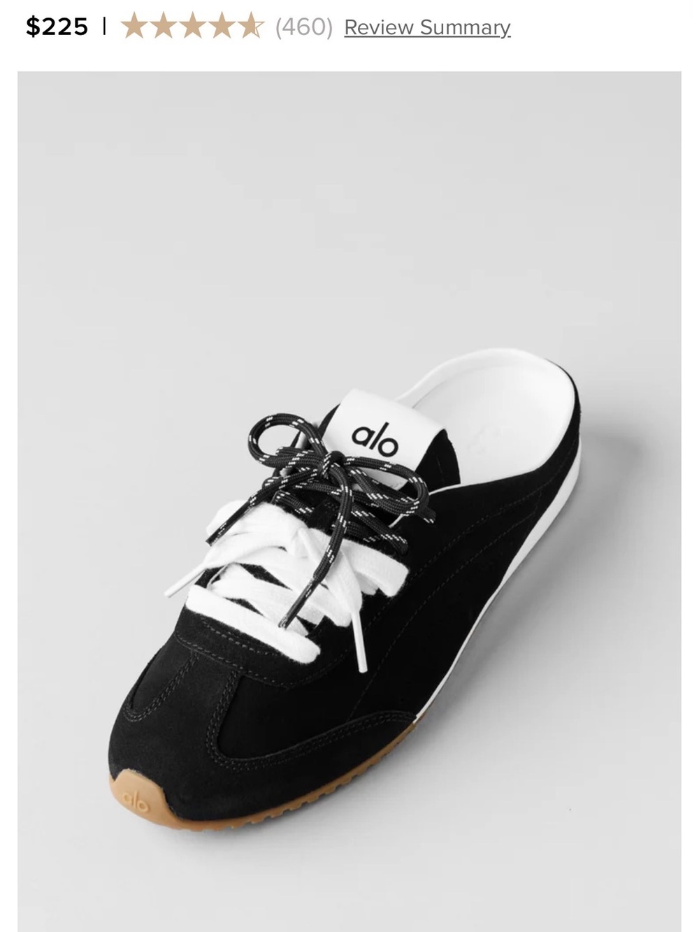 ALO Sunset Sneaker Mule black - size 8.5 W